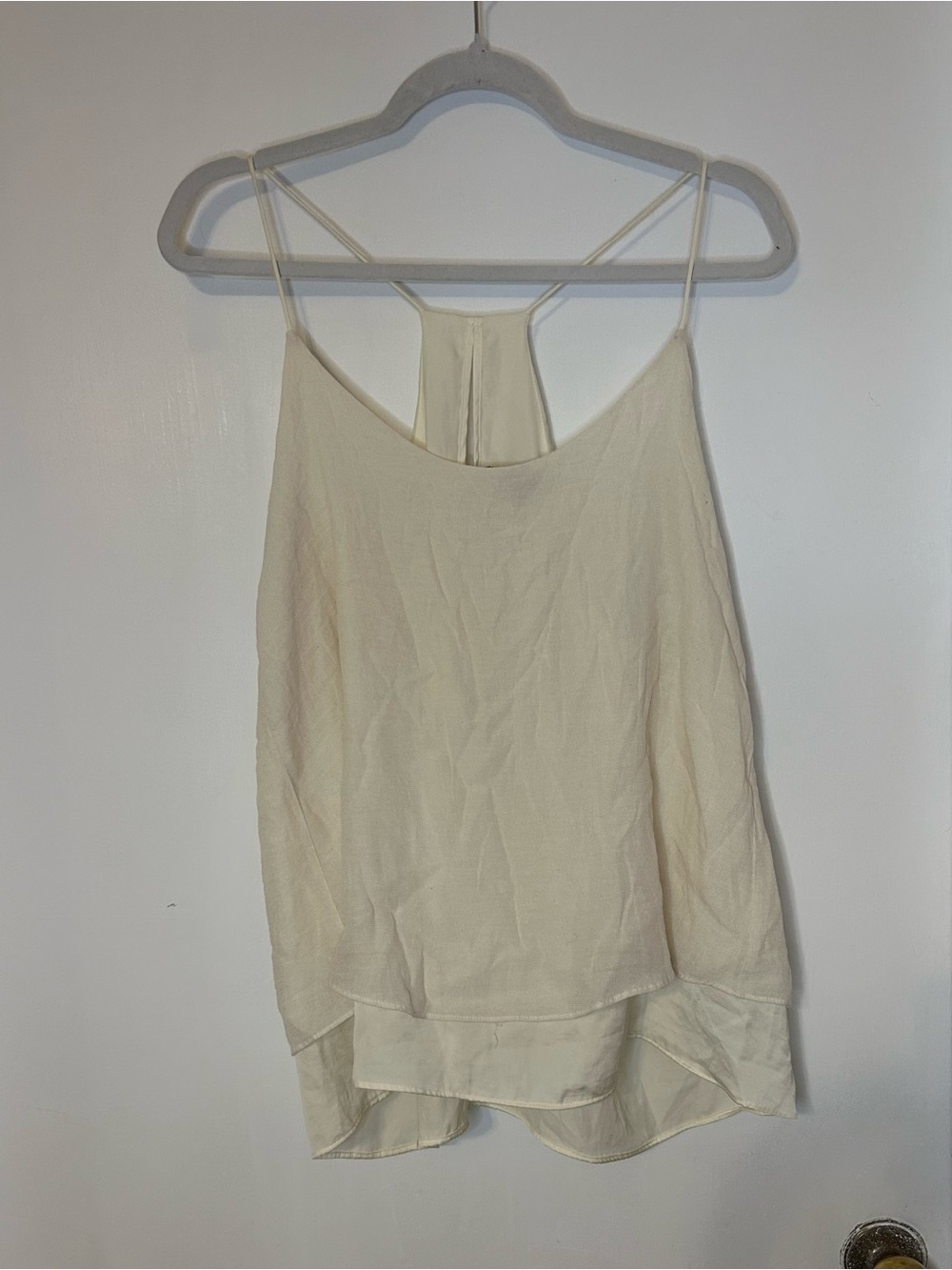 Banana Republic Cream Layered Spaghetti-Strap Camisole